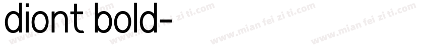 diont bold字体转换